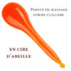 pointe--cuillere Pointe de massage forme cuillère en cire d'abeille
