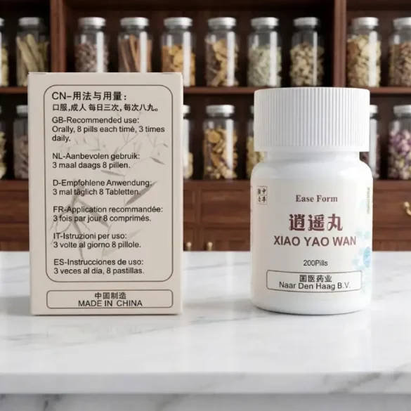 boite et flacon Xiao Yao Wan boite et flacon Xiao Yao Wan l'un à côté de l'autre