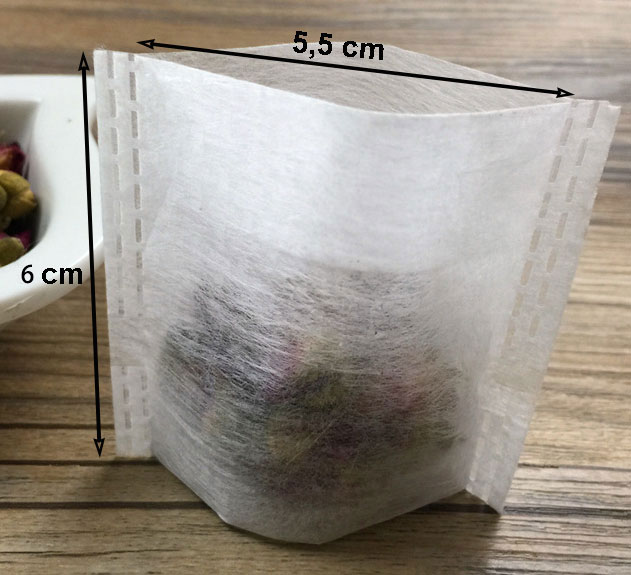 Dimensions du sachet taille normale Dimensions