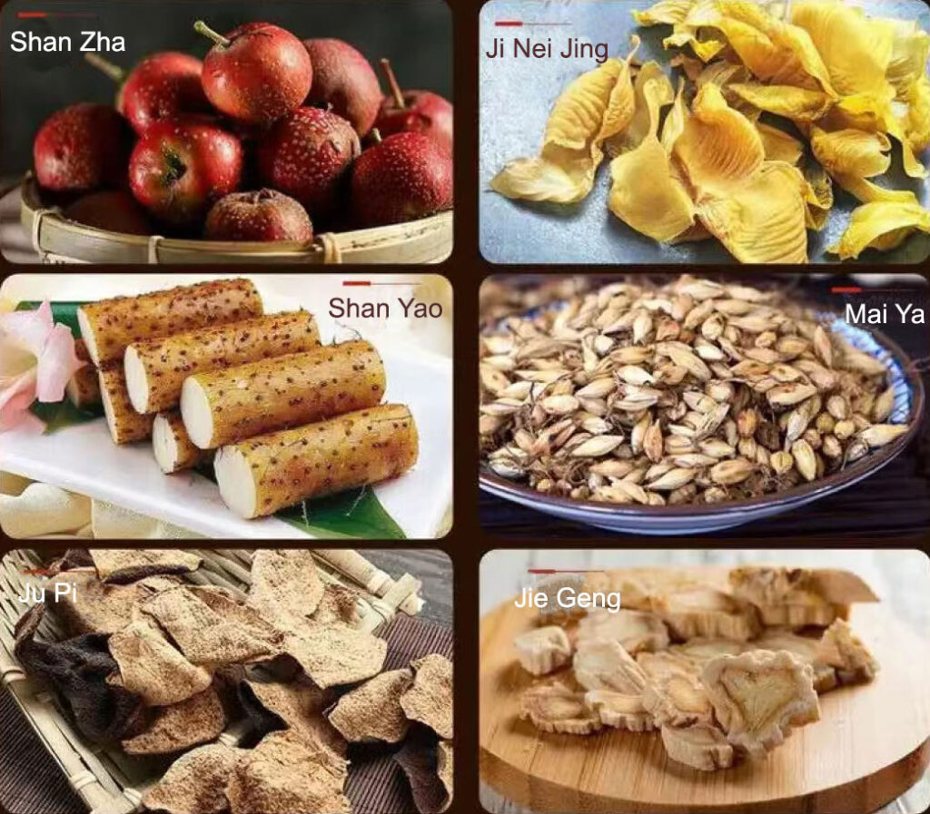 Ingredients de Ji Nei Jin Shan Zha Mai Ya Pian ingrédients