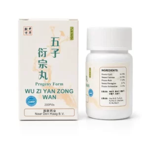Boite et flacon de la formule Wu Zi Yan Zong Wan